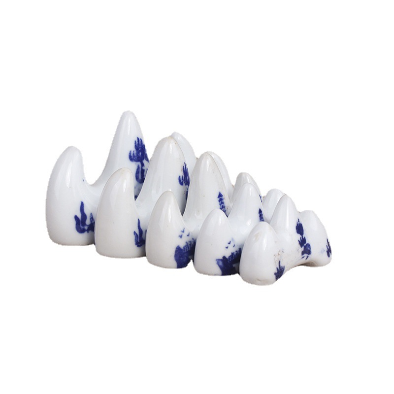 Biyoumi Jingdezhen Mountain Character Ceramic Pen Rest Large, Medium and Small Mountain Dragon-shaped Pen Rest Pen Fork Chinese Painting Calligraphy Supplies