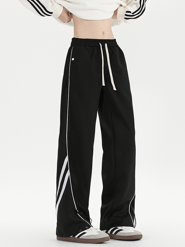 Fábrica directa de otoño 2025 nuevo estilo americano de moda hombre pantalones recto pantalones deportivos juveniles largos largos