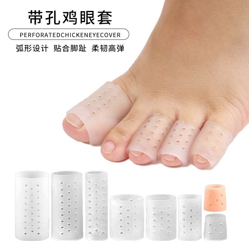 Double Opening Breathable Toe Corn Cover High Heels Soft Anti-Wear Toe Cover Silicone Finger Cover Soft Foot Cover