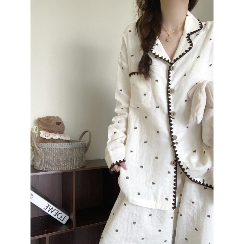 睡衣女春秋季长袖长裤套装高级感家居服网红风新款可外穿跨境批发|undefined