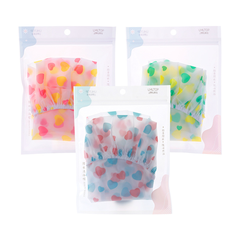 LMLTOP amor gorro de ducha impermeable EVA tapa de ducha para adultos tapa de la cabeza de baño tapa de ducha a prueba de aceite al por mayor SY800