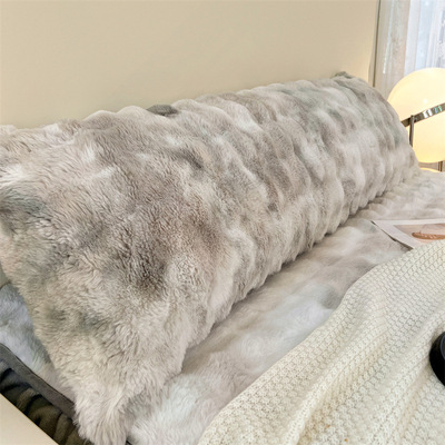 新款兔毛绒双人枕套牛奶绒加长枕芯套雪花绒枕头套双人枕头保暖|ms