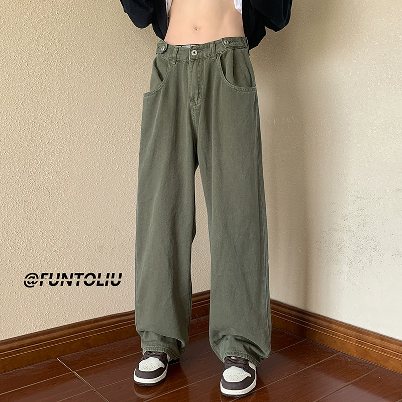 Черные ретро джинсы, брюки с небольшим дизайном,Oversize, тренд сезона