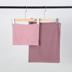 新款熱銷雪紡頭巾筒帽套裝  單色珍珠雪紡頭巾筒帽打底帽一套組合