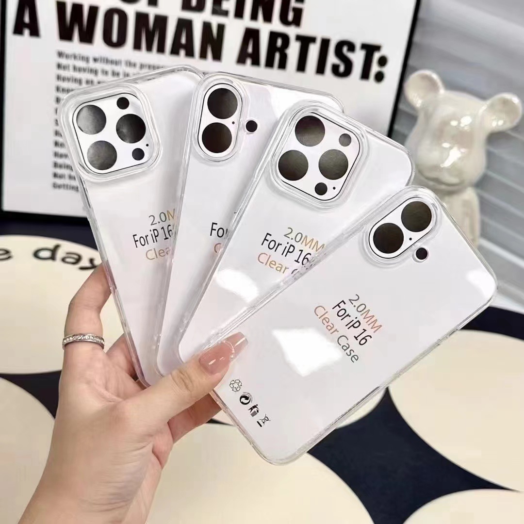 Samsung A73/A72/A71/A54/A53/A52/A55 transparent mobile phone case soft shell anti-fall protective cover 2.0mm