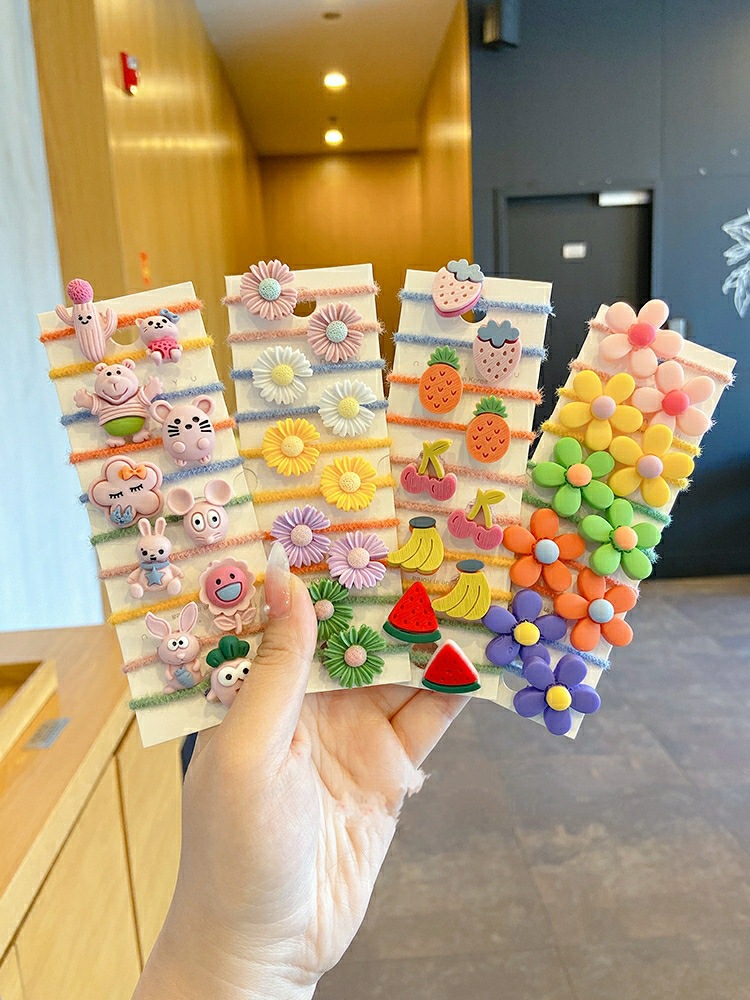 Plush Thumb Circle Cartoon Elastic Band