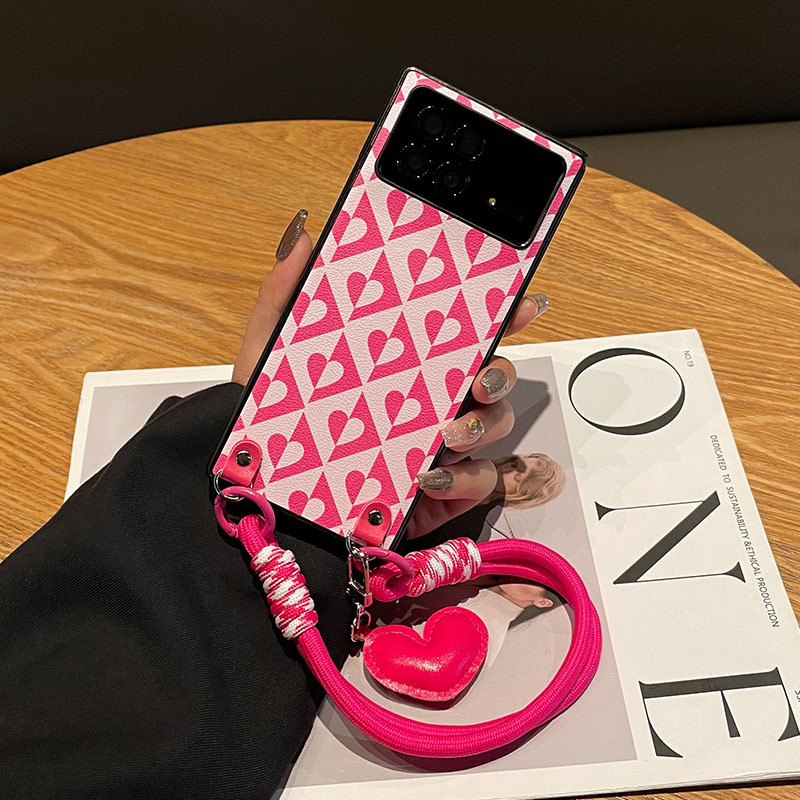 Rege Love Suitable for Xiaomi mixfold3 Phone Case New Hand-held Lanyard mixfold2 Folding Leather Protective Case MIX FOLD3 Rose Red Love Personalized Fashion Drop-resistant Case Rege Love Suitable for Xiaomi mixfold3 Phone Case New Hand-held Lanyard mixfold2 Folding Leather Protective Case MIX FOLD3 Rose Red Love Personalized Fashion Drop-resistant Case