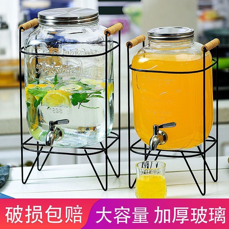 Glass Wine bottle Faucet Beverage containers Juice cans fruit Tea barrel Bartending happy Coke barrel Container