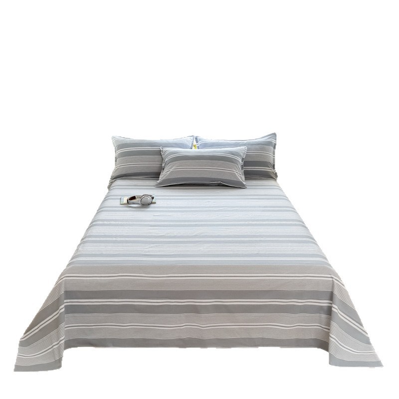 Sábanas de tela gruesa vieja de algodón puro, sábanas de una sola pieza, dormitorio de estudiantes, estera de algodón individual, juego de tres piezas, Kang, Nantong individual