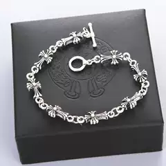 Internet Celebrity Sydney Snake and Snake Quan Zhilong's Same Cross Bracelet for Men and Women Trendy Cro Fashion Couple Bracelet