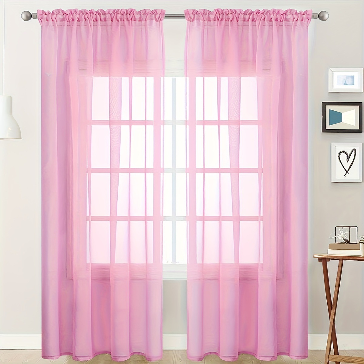 solid color terylene curtain gauze curtain semi light blocking balcony thin window gauze_voghion.com
