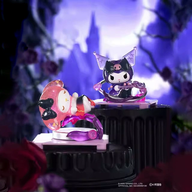 Оригинал My Melody & Kuromi, микрокоробка «Цветочный человек секретного мира», слепой бокс Kuromi, фигурки, украшения и сопутствующие подарки