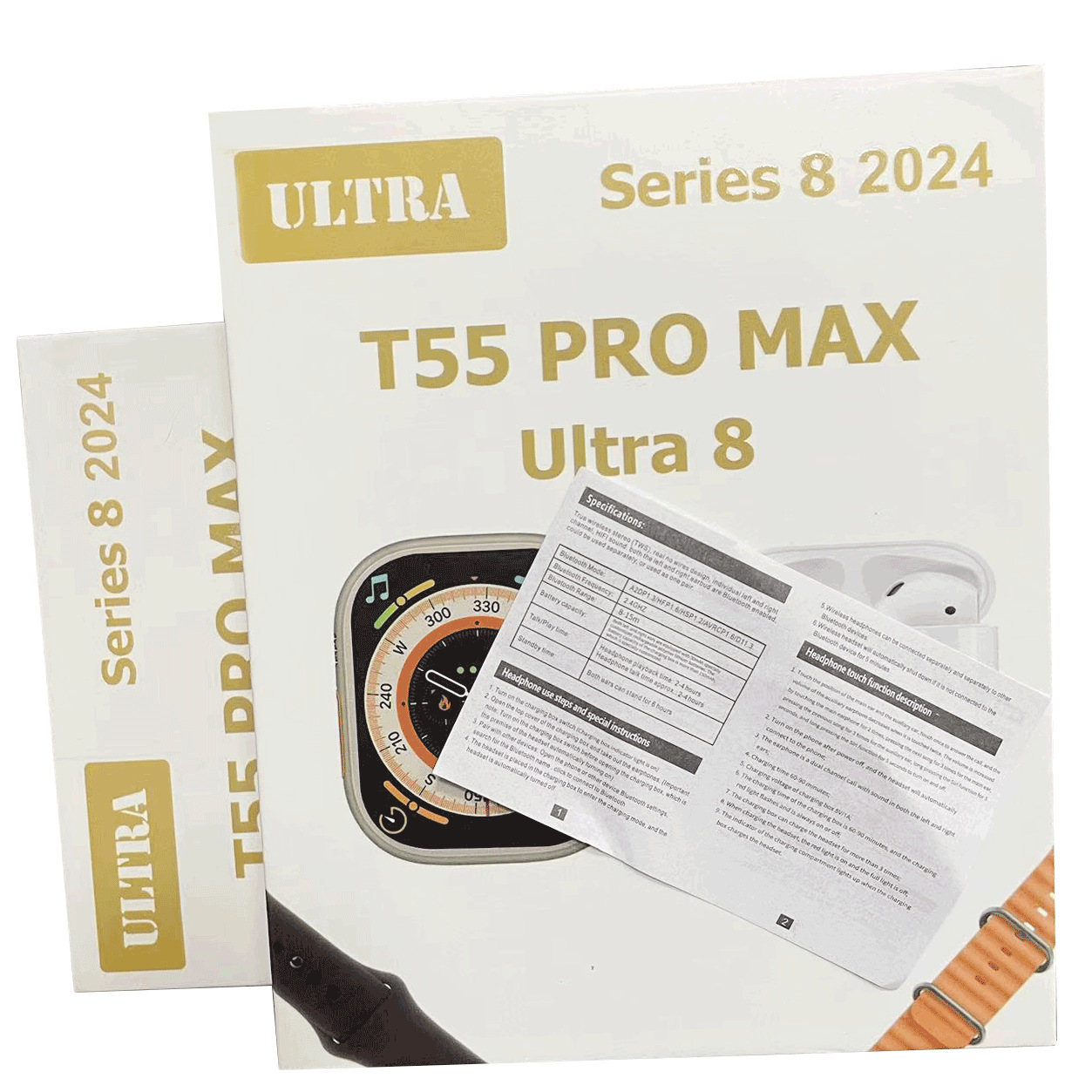 T55 Promax Smart Watch 2in1 Bluetooth Headset W26 Promax Set Smart Watch Smart Wearable