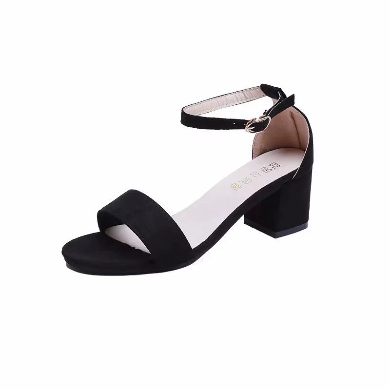 Women's Block-Heel Sandals, Spring Leisure, Ankle-Strap, Sizes 35–42