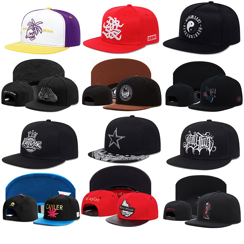 Baseball cap heren hip-hop stijl platte rand casual zomerpet_voghion.com