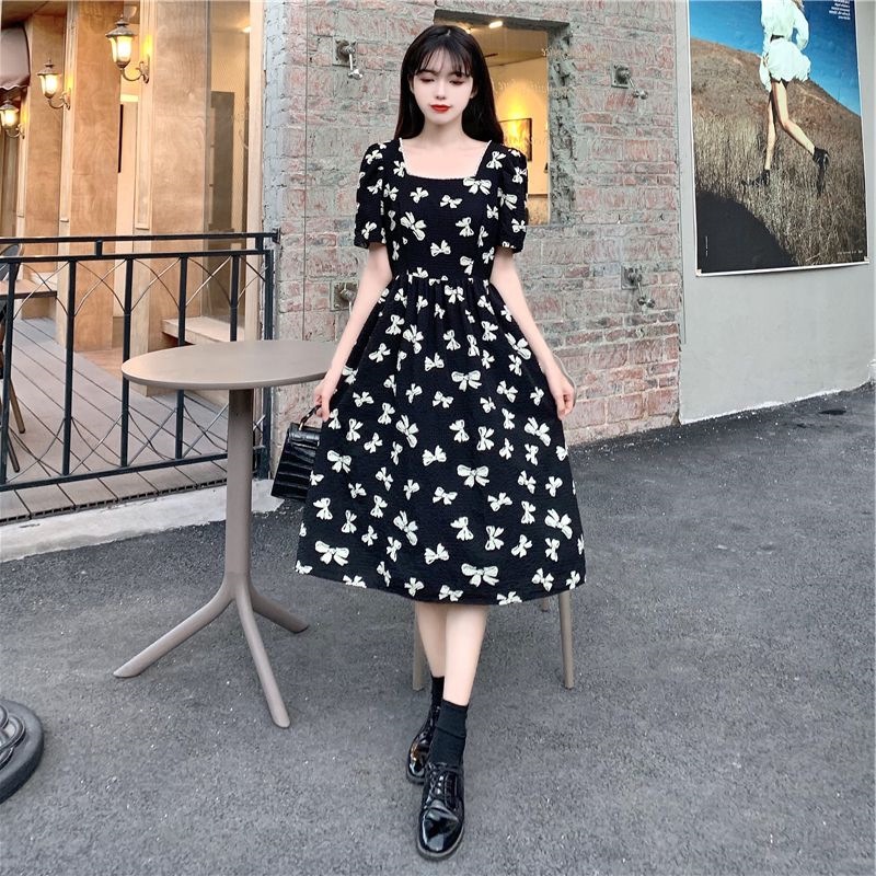 Retro summer design dress with bow