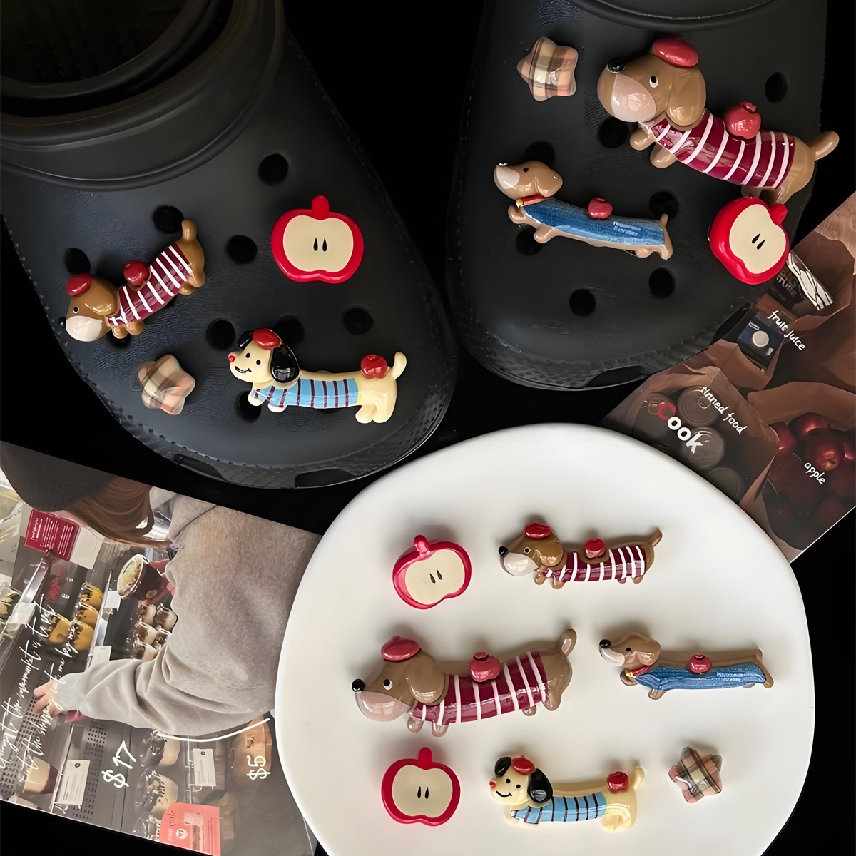 Big accessories, hairgrip, hair accessory, cream phone case, DIY 3