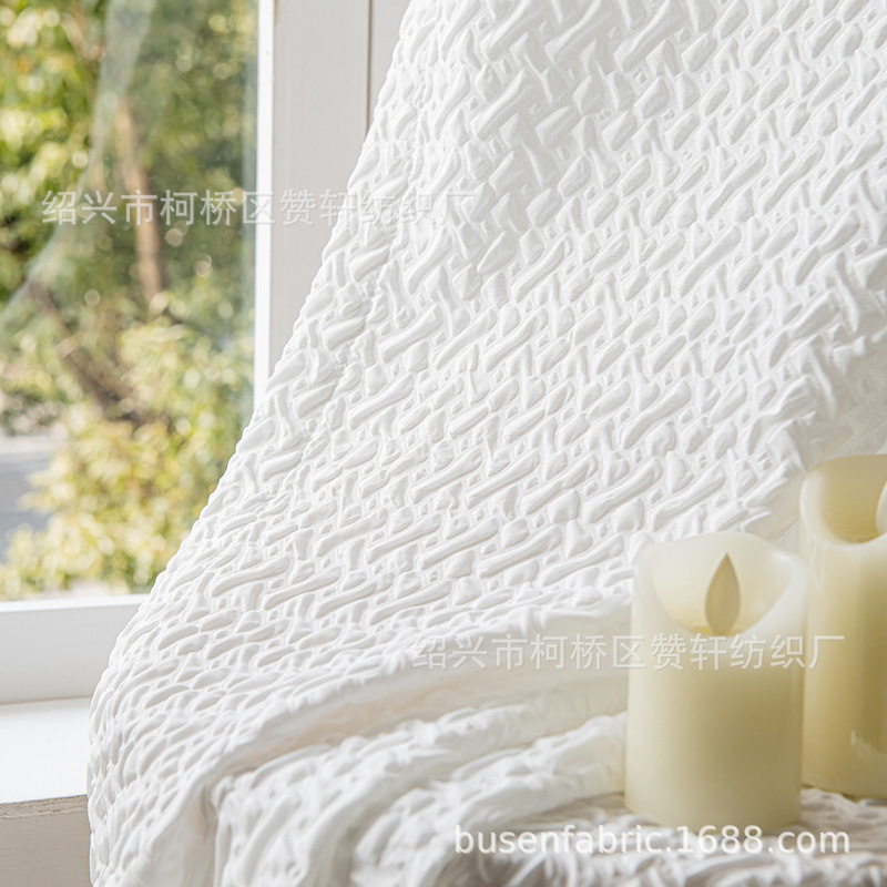 New cross-border foaming curtain bubble gauze curtain opaque semi-managed shein amazon curtain temu