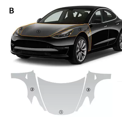 Tesla Model 3 Special Car paint protective film - package-2-tpu