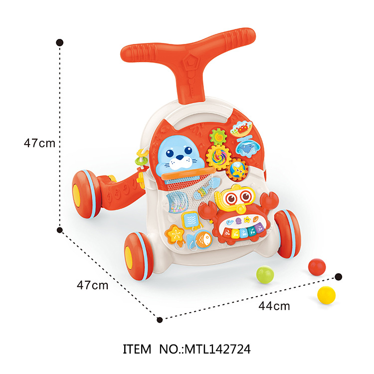 Two-In-One Multifunctional Baby Walker Learning Table Baby Stroller Walker Children's Early Education Toys