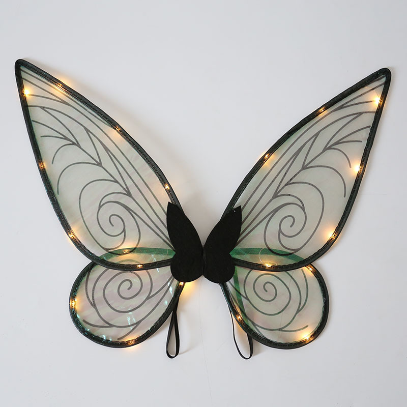 Navidad Nuevo estilo de emisión de luz ELF alas fiesta de vacaciones con flash mariposa Halloween accesorios de rendimiento para niños