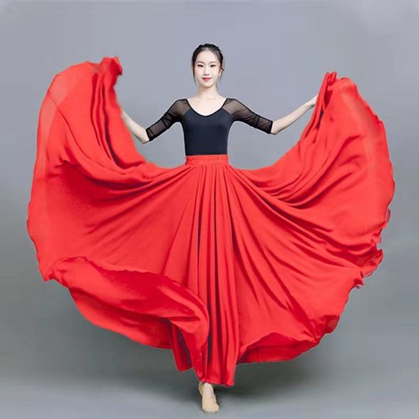 720 degrees large skirt double -layer chiffon big skirt stage…