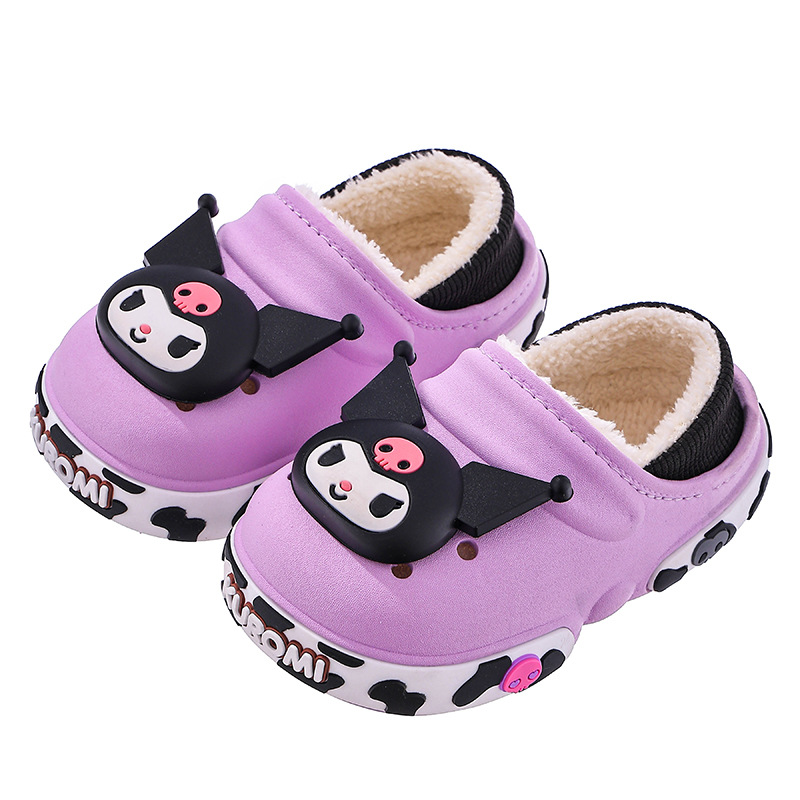 2025 nuevo Sanliou invierno bolsas de niños zapatos de tacones de algodón para niños y niñas calentamiento de lana Kullomi zapatillas de algodón bebé