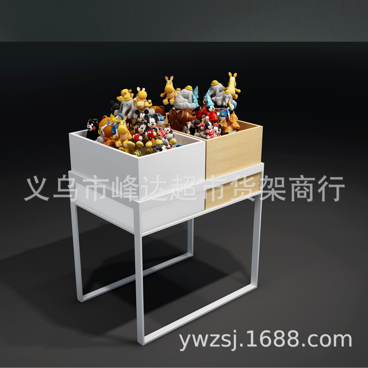 【峰达货架】优品钢木同款百货文具 饰品专用货架 钢木促销展示台