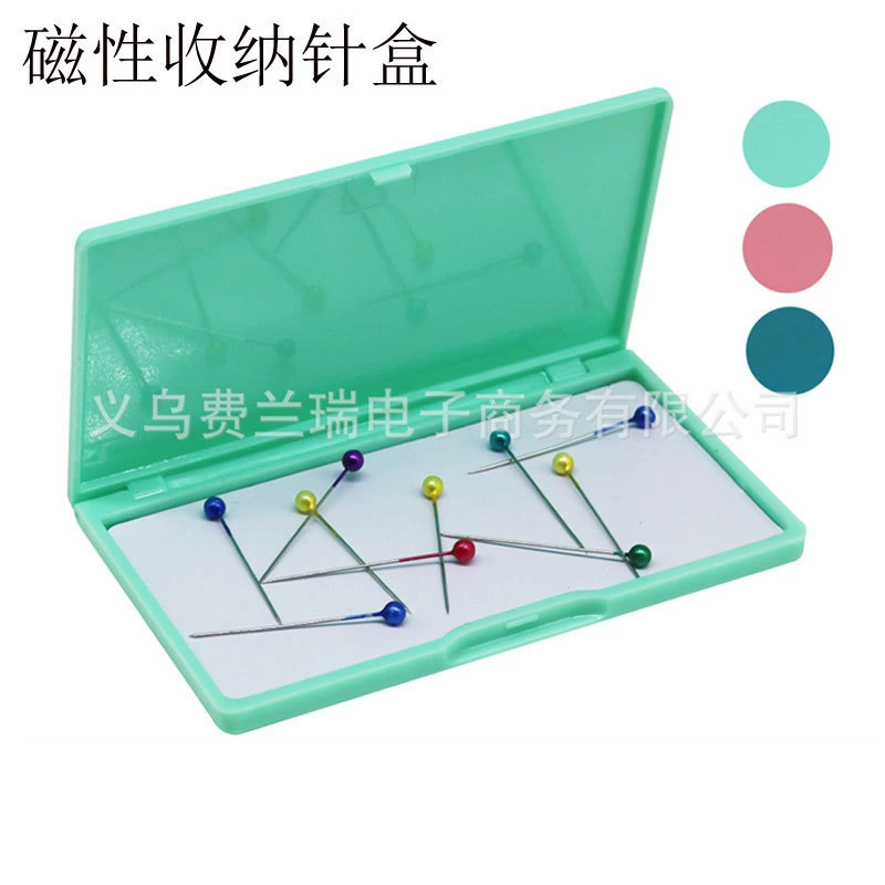 В наличии 3-х цветная Магнитная коробка Магнитный ящик для хранения Портативное ручное хранение игл Магнитная Адсорбция Слабая Магнитная коробка для швейных игл