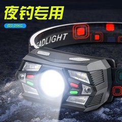 跨境智能感应小头灯多功能多光源充电户外头戴式手电筒夜钓灯批发
