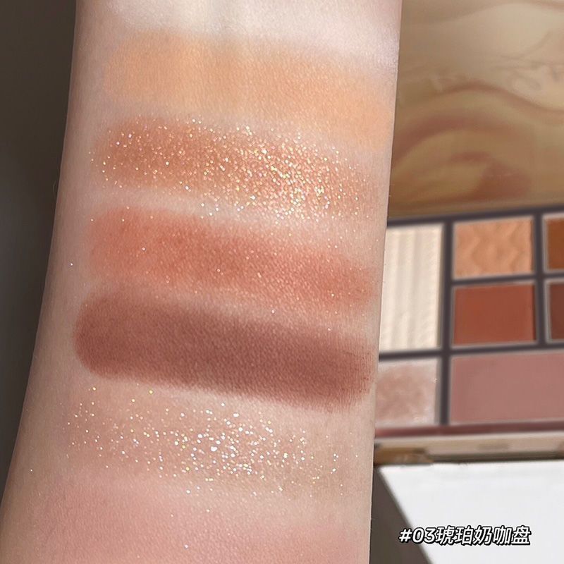 Sombra de ojos de siete colores 03 Color tierra mate Un plato Multiusos sin maquillaje Lentejuelas Sombra de ojos Cowherd Sombra de ojos Plato completo