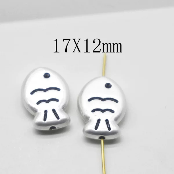 Popular Direct-Selling Alloy Dopamine Snapper Fish Matte Silver Alloy Oil-Drip DIY Handmade Beading Jewelry Accessories