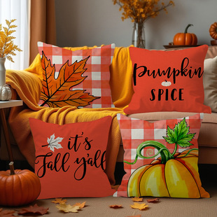 Amazon Cross-Border Hot Selling Autumn Harvest Pumpkin Pillowcase Factory Direct Sale