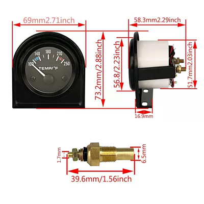 100-250 with sensor, water temperature gauge