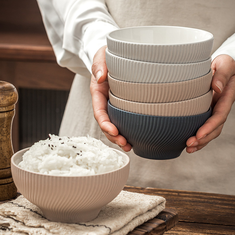 Sombrero de cerámica de estilo nórdico, cuenco de arroz, cuenco de lujo ligero en relieve tridimensional en 3D, vajilla para el hogar, cuenco pequeño al por mayor