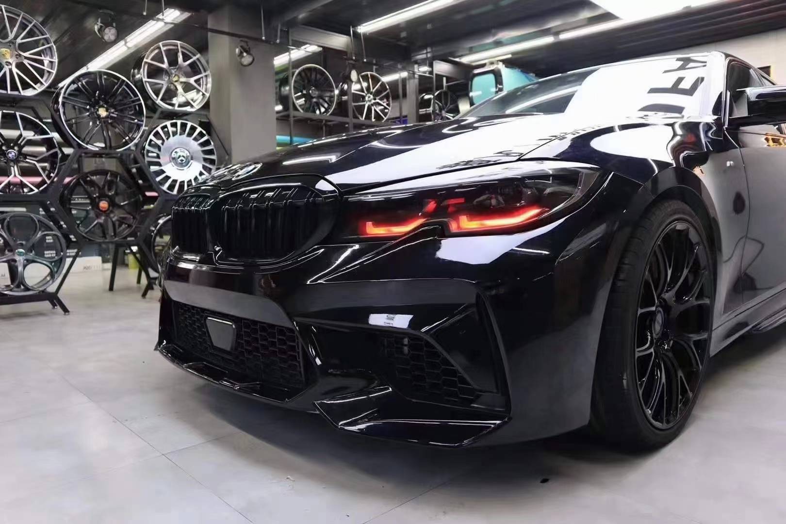Suitable for Bmw 3 Series 20-22 Models M3C Front Bumper Assembly Modification Large Body Kit G20G28 Sports Front Lip Kit