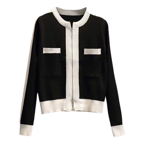 Plus-size women's autumn fashion, slimming tunic top for women, outerwear long-sleeve open knit sweater