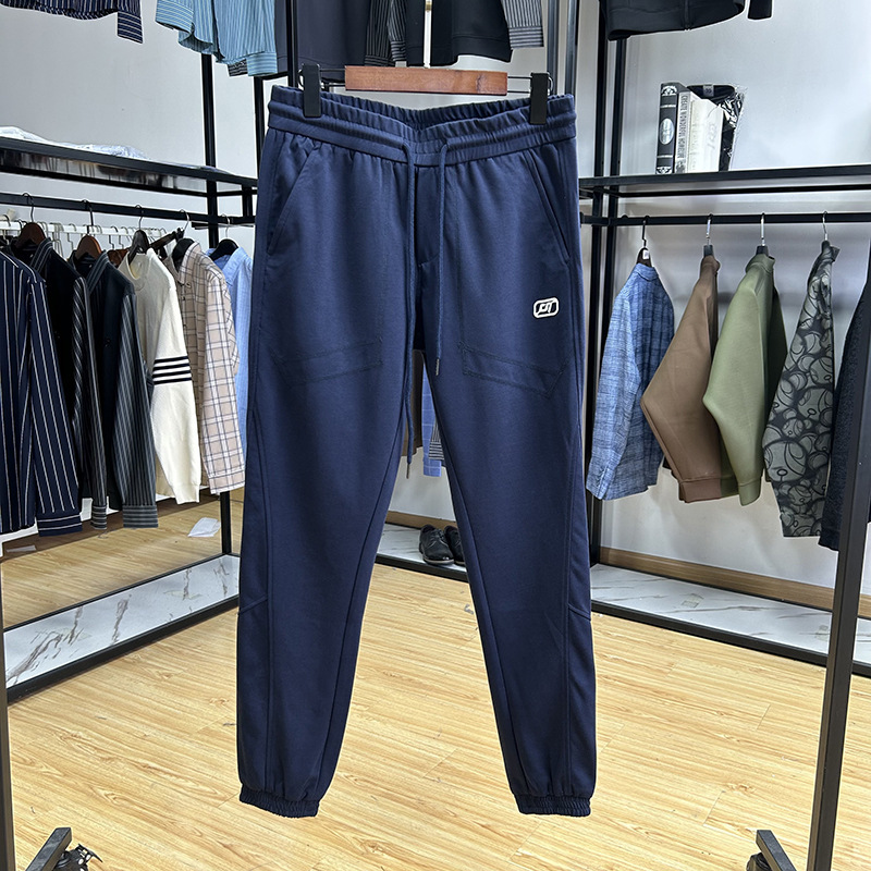 Foreign Trade Cut Label Men's Clothing--Yajia Fashion Sports Casual Drawstring Leg-Tie Men's Pants Spring and Summer Thin Harem Pants