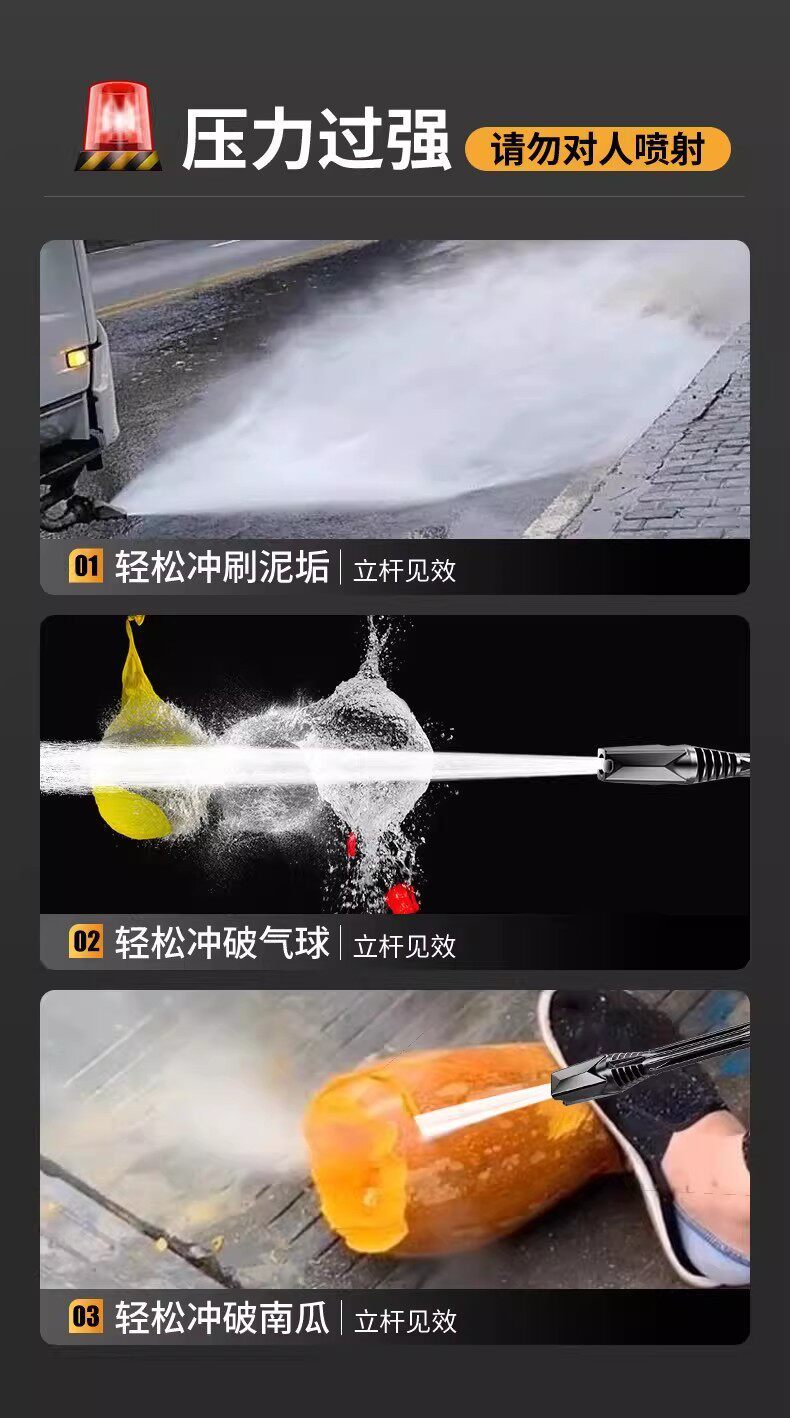 Dai Sheng High-Pressure Car Wash Water Gun, Wireless Car Wash Machine for Home Use, Portable Rechargeable Cleaning Tool with Lithium Battery