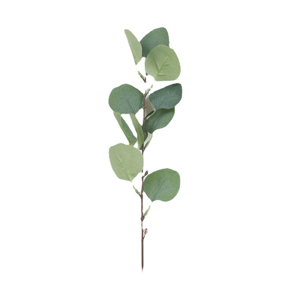 Simulation Eucalyptus Leaf Single Simulation Plant Wedding Decoration Artificial Flower Eucalyptus Leaf DIY Flower Ring Production Wholesale