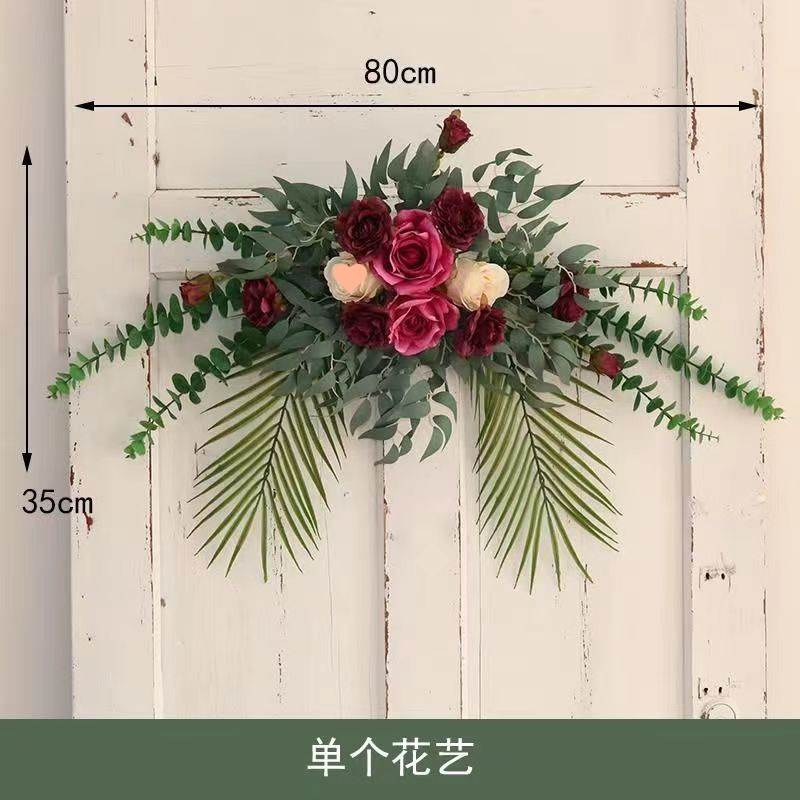 仿真花门头花艺装饰墙面挂饰门楣花水牌花艺布景拍照摄影场景道具|undefined