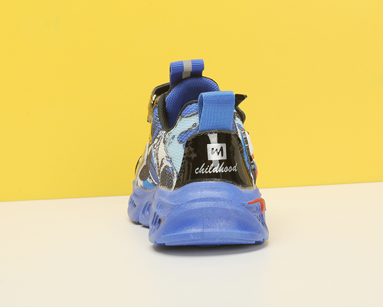 Tecknade barnsporter, små och medelstora kardborreband, lätta pojkskor, nya barnskor hösten 2022_voghion.com