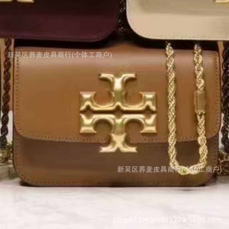 TB新款Eleanor小金砖双T锁扣金属链条小方包豆腐包斜挎单肩女|undefined