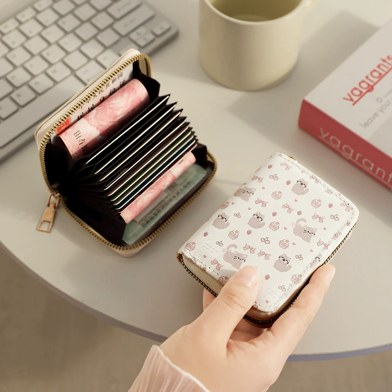 Мультфильм органная карточка сумка женская анти-размагничивание 2024 новая мода органная карточка сумка трансграничная карта на молнии чехол кредитная карта