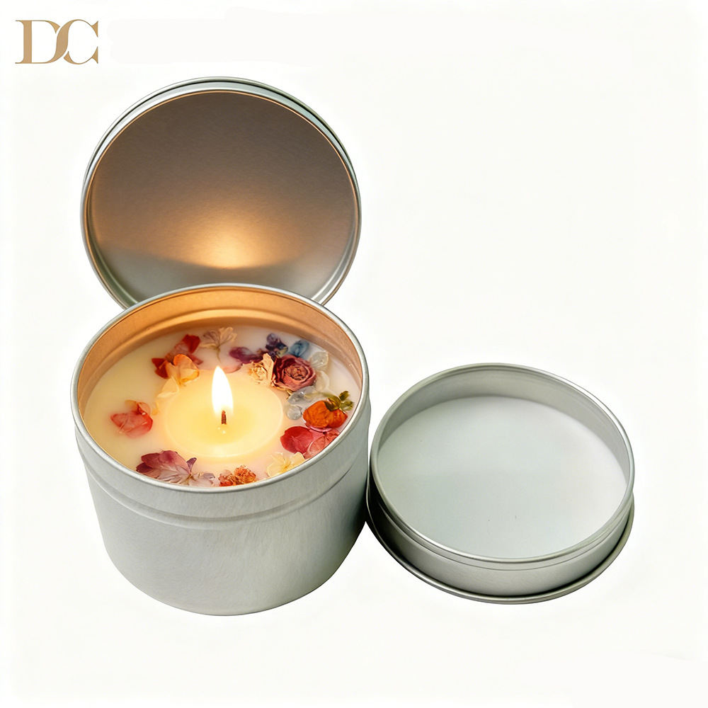 厂家直销开窗圆罐马口铁干粮储存铁罐蜡烛铁盒精致香薰糖果空盒