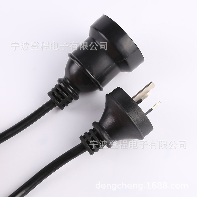 澳大利亚插头线三芯pvc延长线家用电器办公室插头电源供电线批发