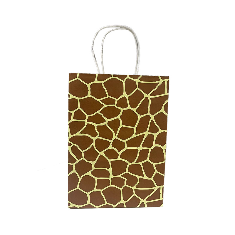 Amazon transfronterizo leopardo impresión serie moda bolsa de papel bolsa de regalo Portátil Bolsa de regalo exquisita bolsa de regalo en stock