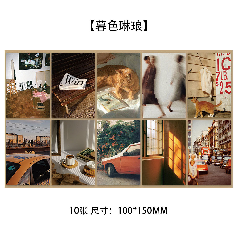 10 tarjetas de tinta micro tarjetas postales de dibujos animados de alto nivel dormitorio posters de pared decoración de fondo pegatinas de pared
