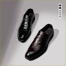 新款正装皮鞋男士真皮商务英伦风套脚休闲真皮男鞋通勤温州鞋手工