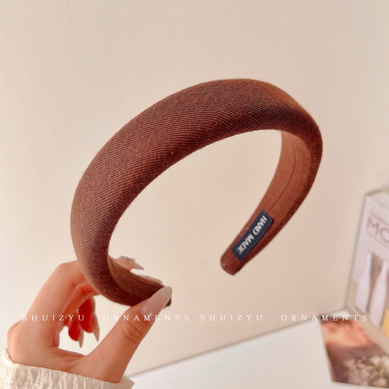 Alto cráneo esponja banda de cabello para mujeres 2024 nueva tarjeta de cabello de presión universal lavar la cara banda de cabello para el cabello para mostrar la cara pequeña